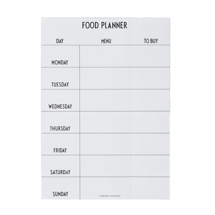 Design Letters meal planner - white - Design Letters
