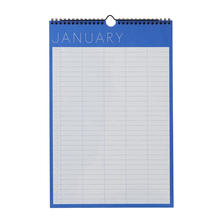 Design Letters monthly calendar - Cobalt blue - Design Letters