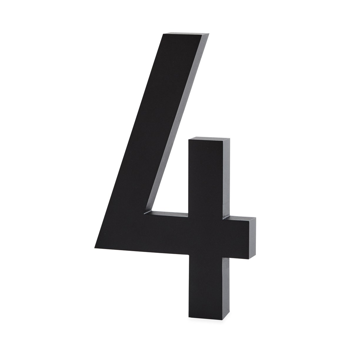 Design Letters numbers aluminum 100 mm 4 | Scandinavian Design | Children's room accessories | Black