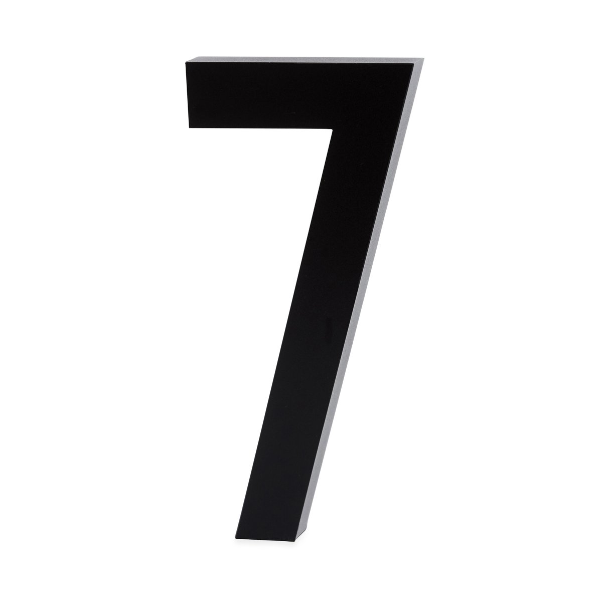 Design Letters numbers aluminum 100 mm 7 | Scandinavian Design | Children's room accessories | Black