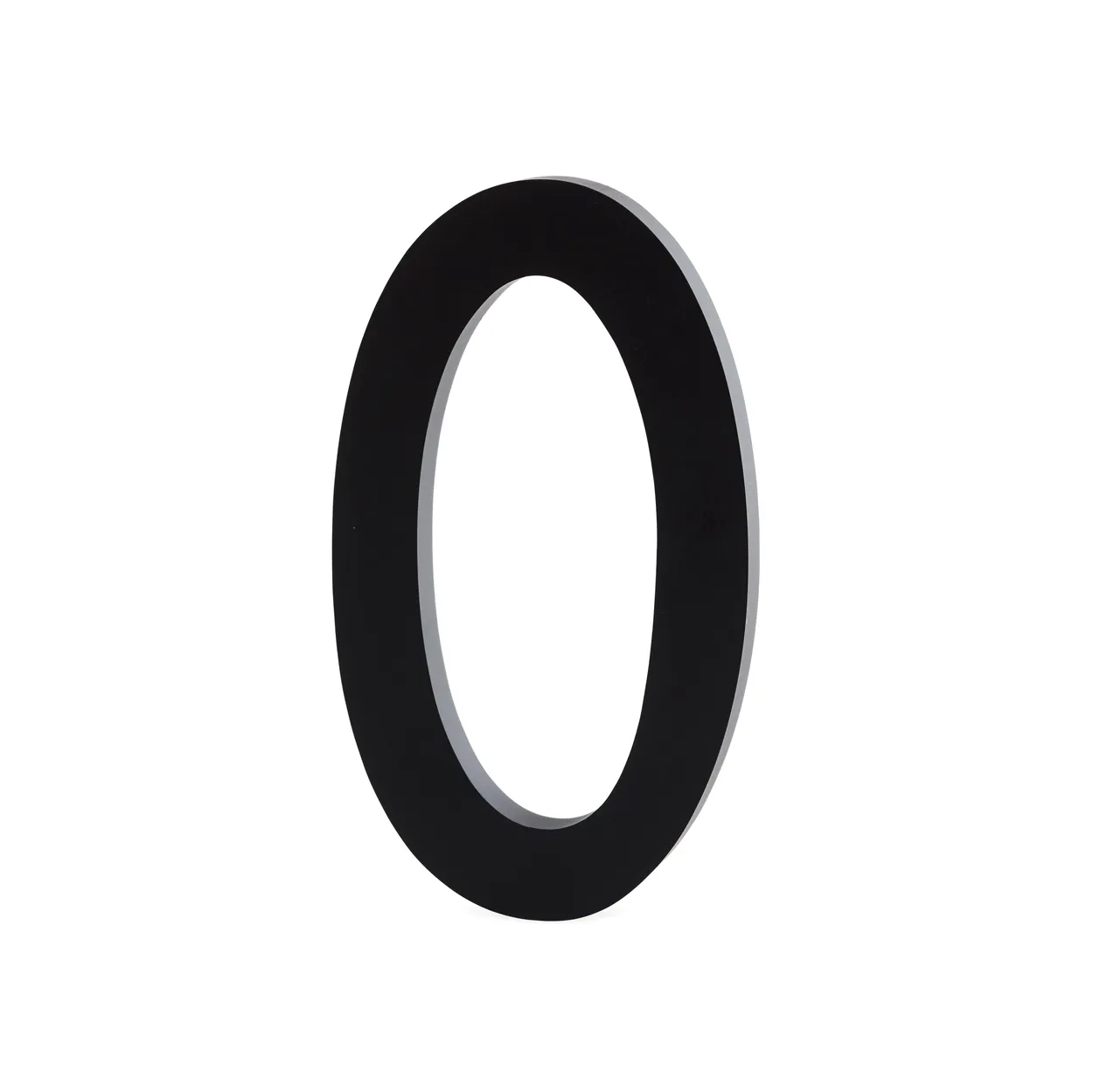 Design Letters numbers aluminum 50 mm 0 | Scandinavian Design | Children's room accessories | Black