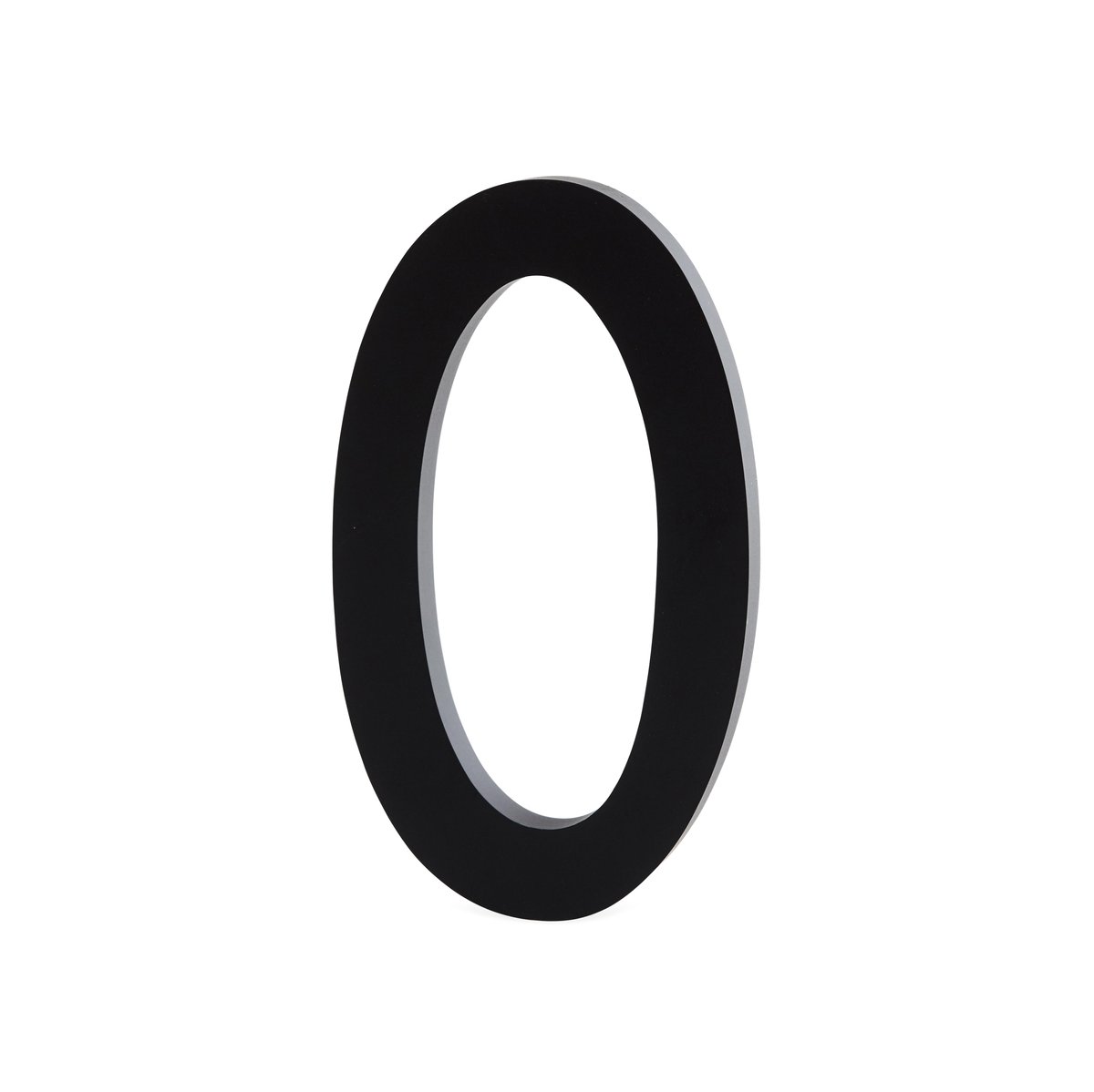 Design Letters numbers aluminum 50 mm 0 | Scandinavian Design | Children's room accessories | Black