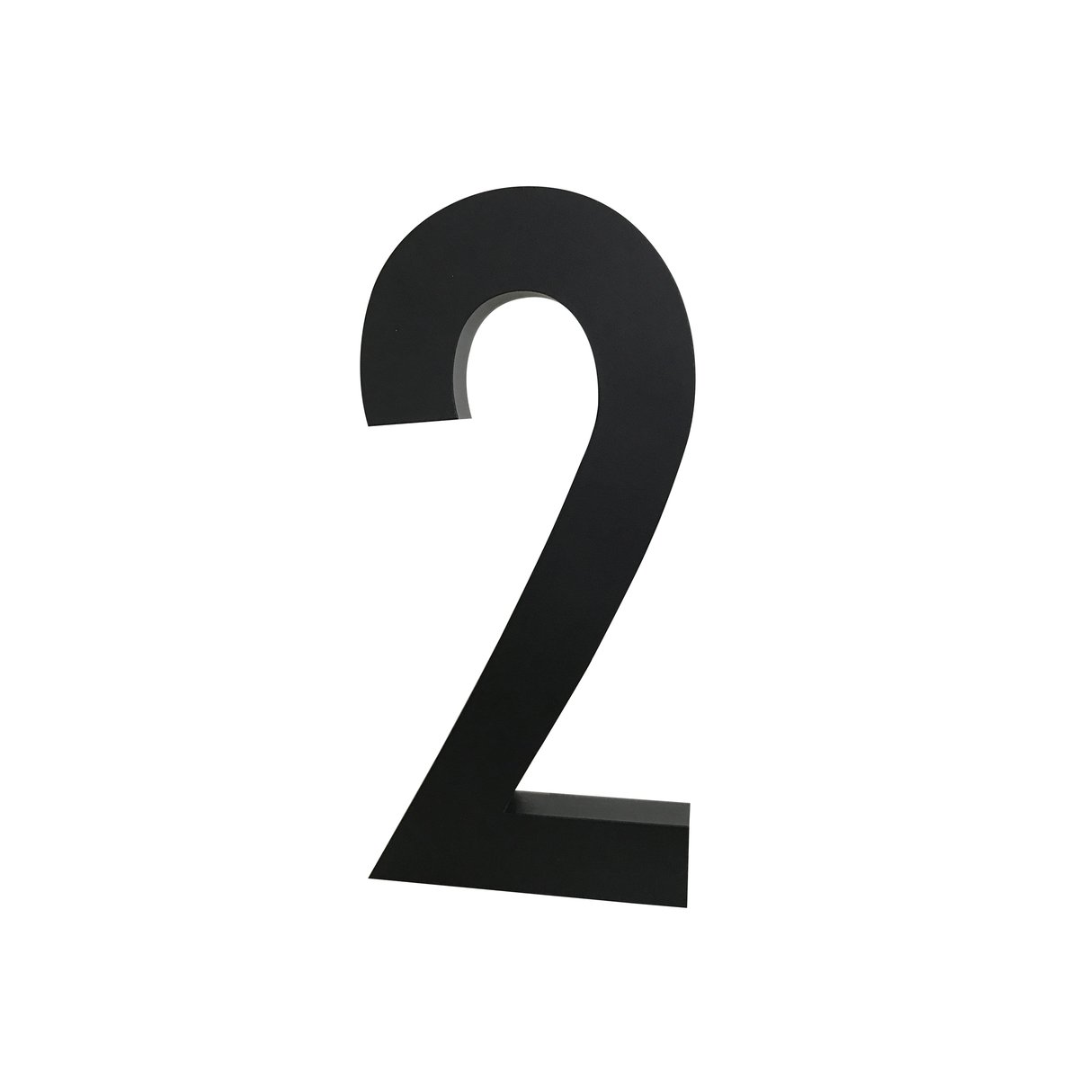 Design Letters numbers aluminum 50 mm 2 | Scandinavian Design | Children's room accessories | Black