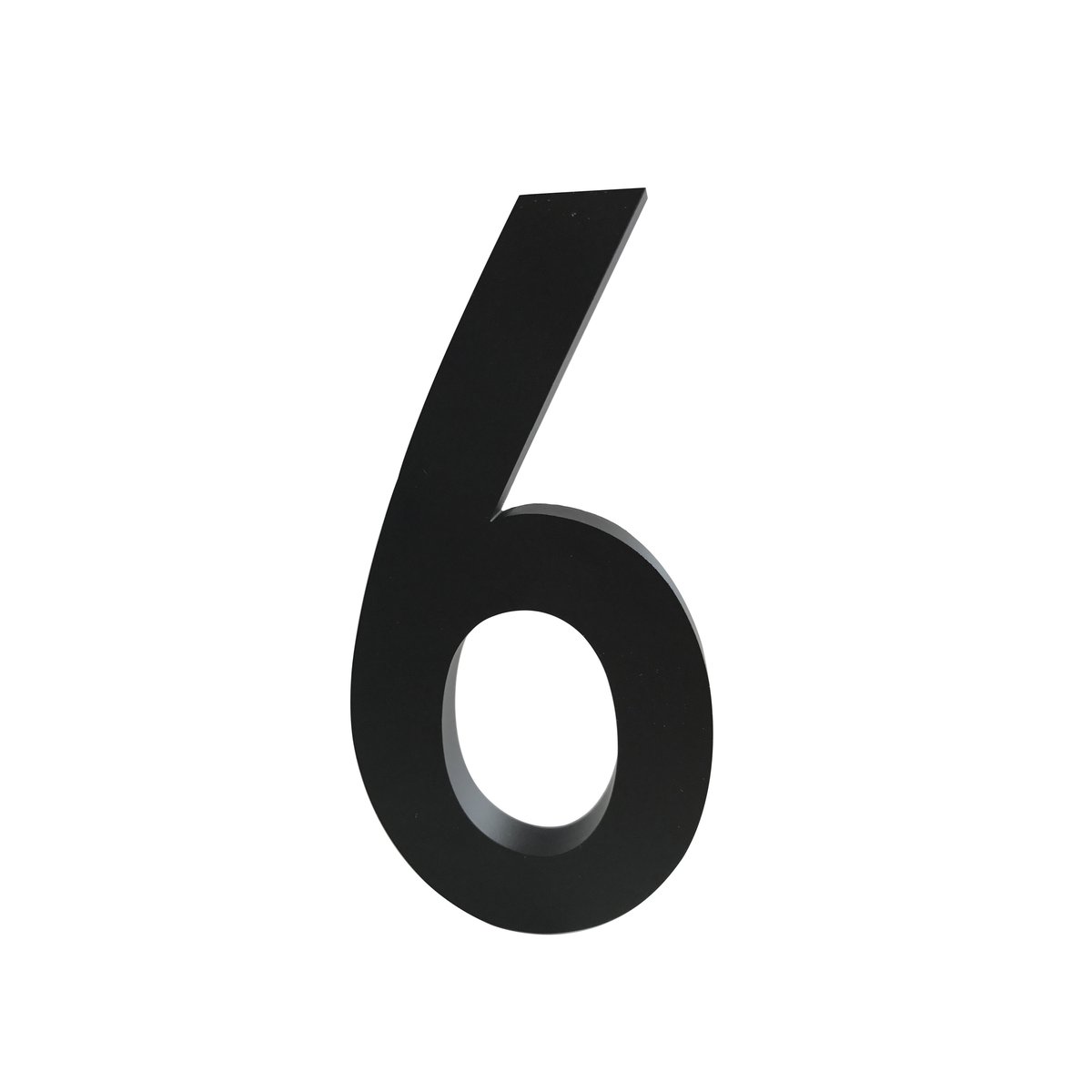Design Letters numbers aluminum 50 mm 6 | Scandinavian Design | Children's room accessories | Black