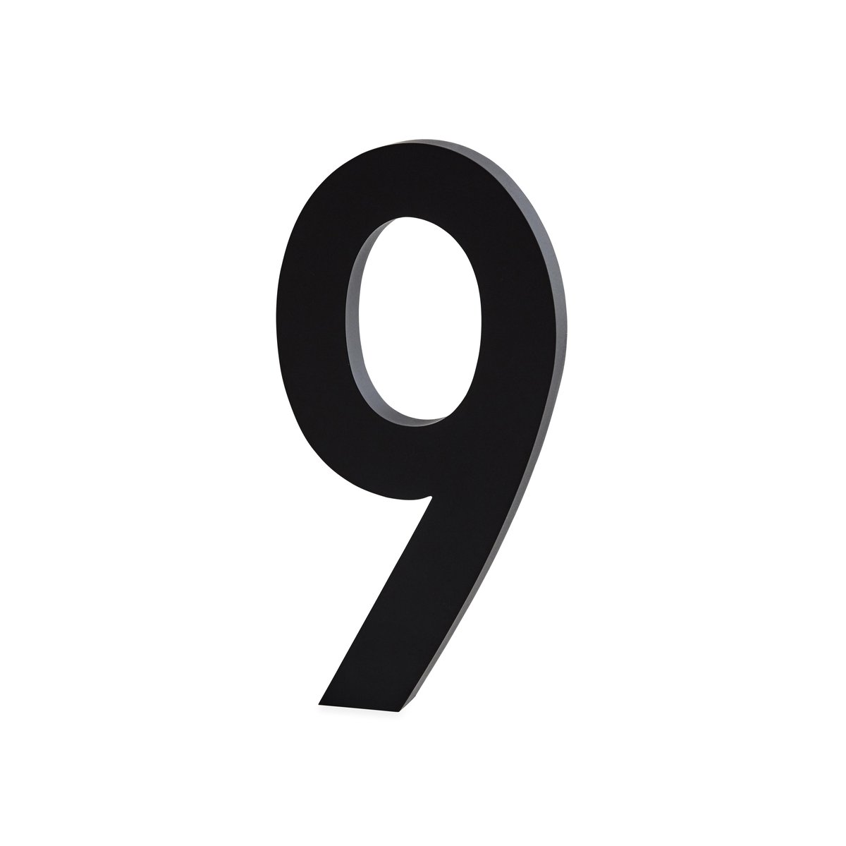 Design Letters numbers aluminum 50 mm 9 | Scandinavian Design | Children's room accessories | Black
