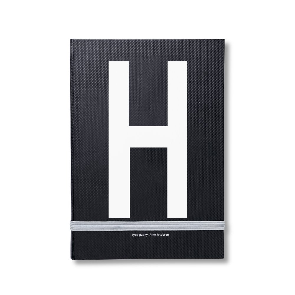 Design Letters personal notebook H | Scandinavian Design | Calendars & notebooks | Black