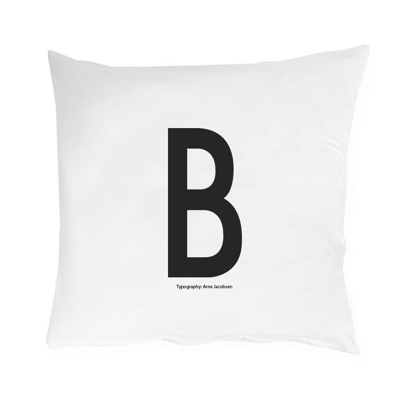 Design Letters pillow case 60x50 cm B | Scandinavian Design | Pillow cases | Black