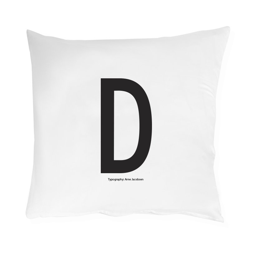 Design Letters pillow case 60x50 cm D | Scandinavian Design | Pillow cases | Black