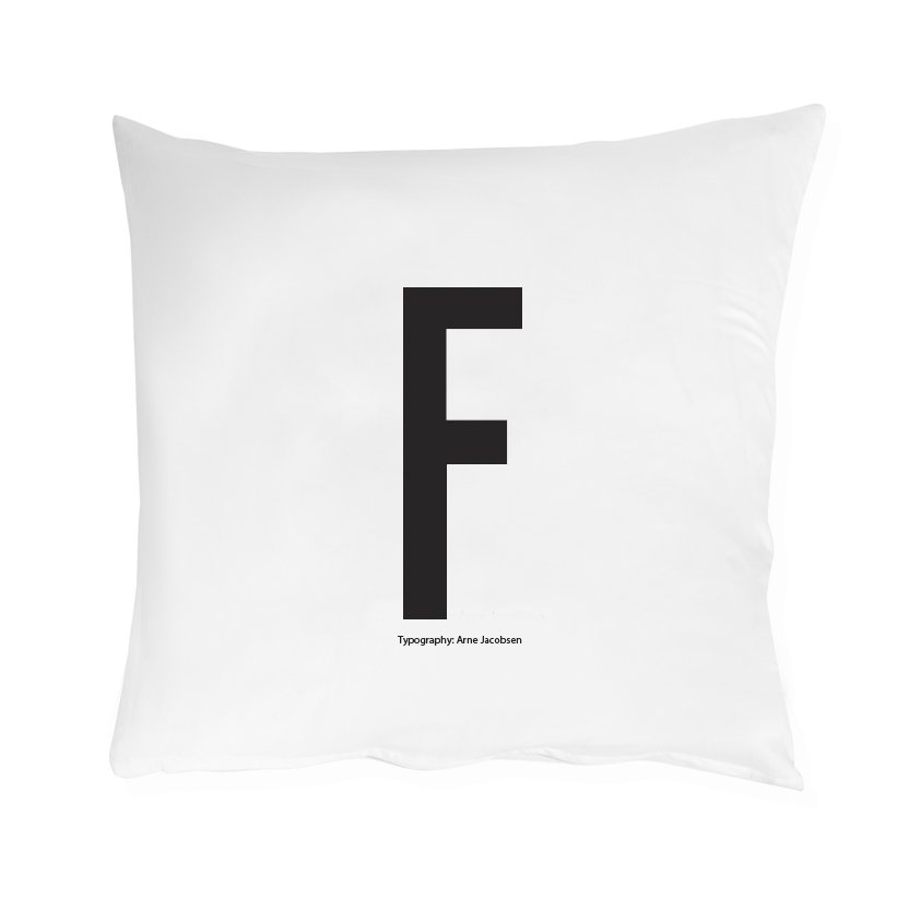 Design Letters pillow case 60x50 cm F | Scandinavian Design | Pillow cases | Black