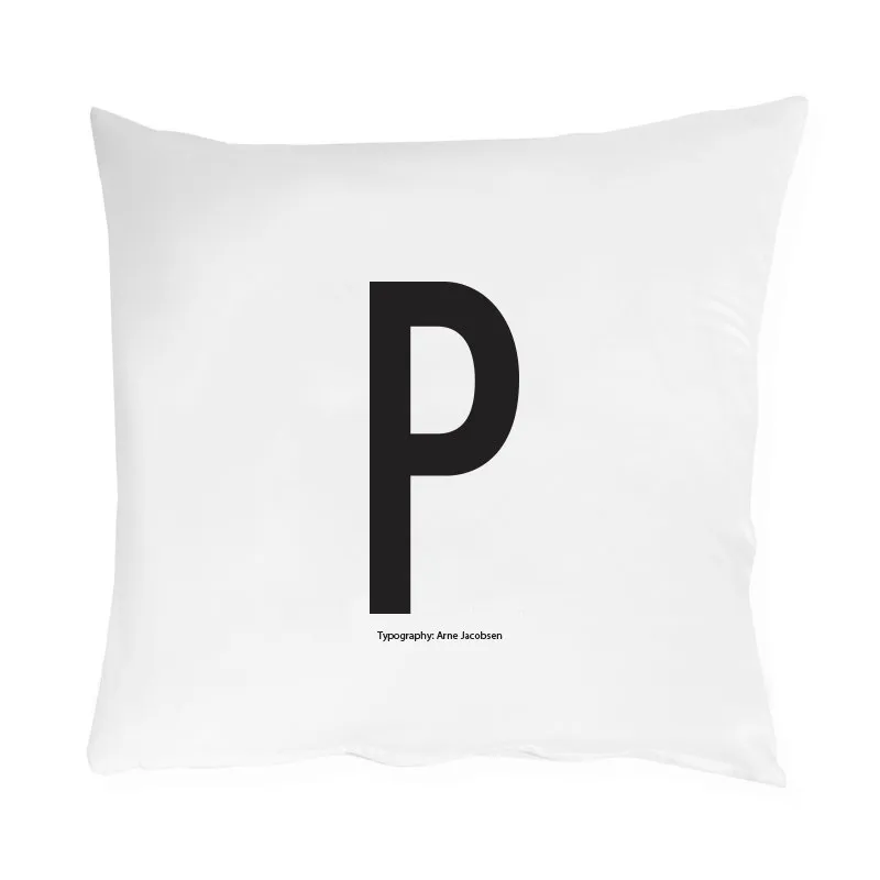 Design Letters pillow case 60x50 cm, P Design Letters