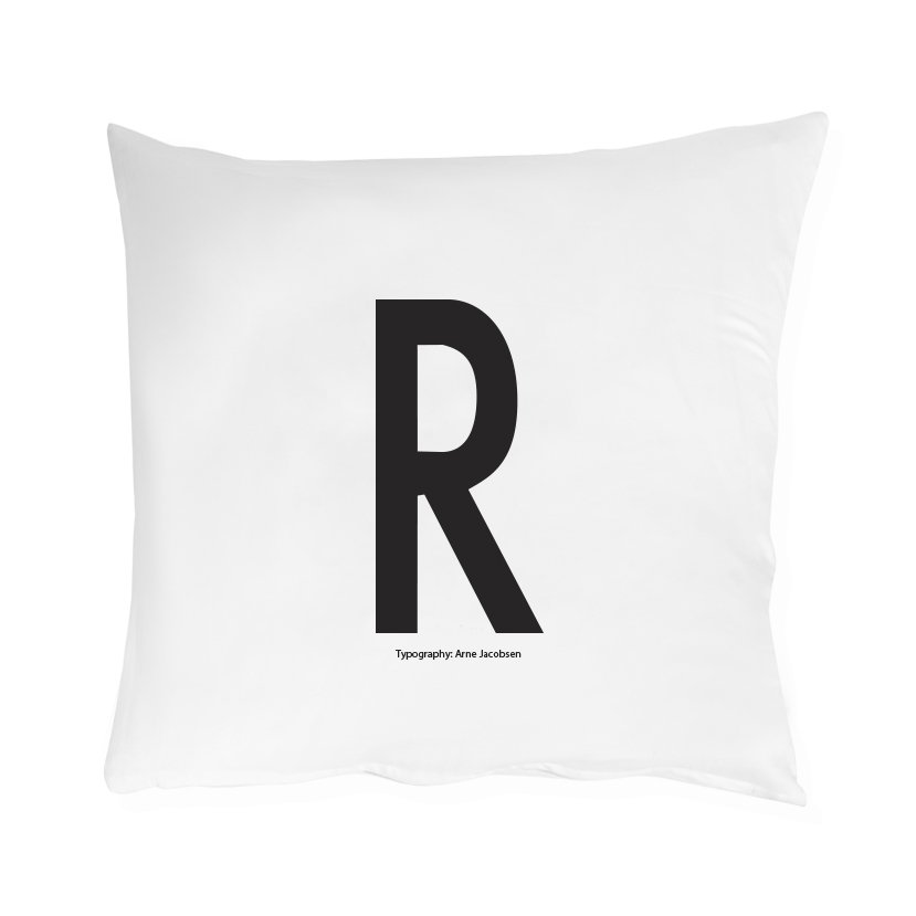 Design Letters pillow case 60x50 cm R | Scandinavian Design | Pillow cases | Black