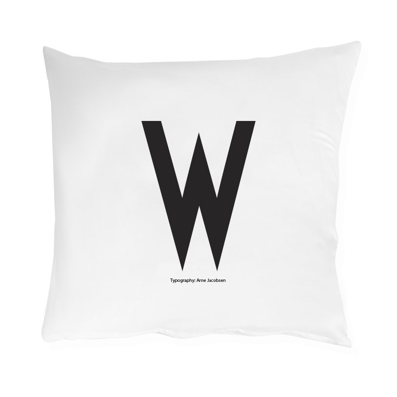 Design Letters pillow case 60x50 cm W | Scandinavian Design | Pillow cases | Black
