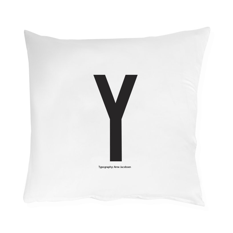 Design Letters pillow case 60x50 cm Y | Scandinavian Design | Pillow cases | Black