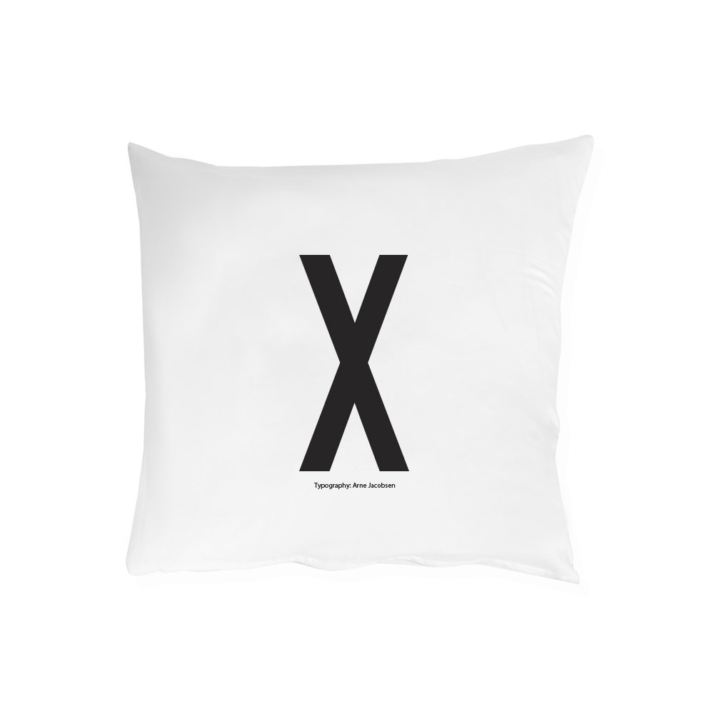 Design Letters pillow case 63x60 cm X | Scandinavian Design | Pillow cases | White