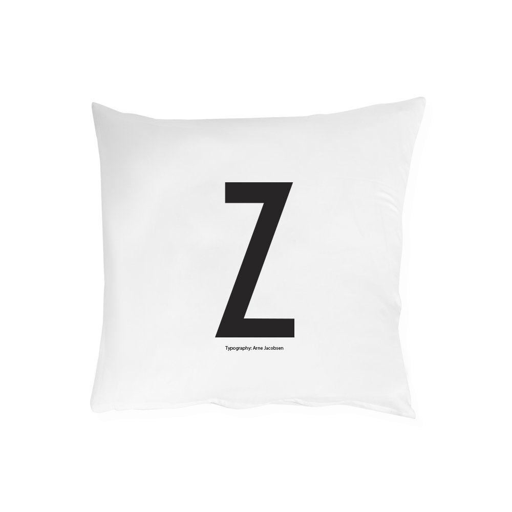 Design Letters pillow case 63x60 cm Z | Scandinavian Design | Pillow cases | White