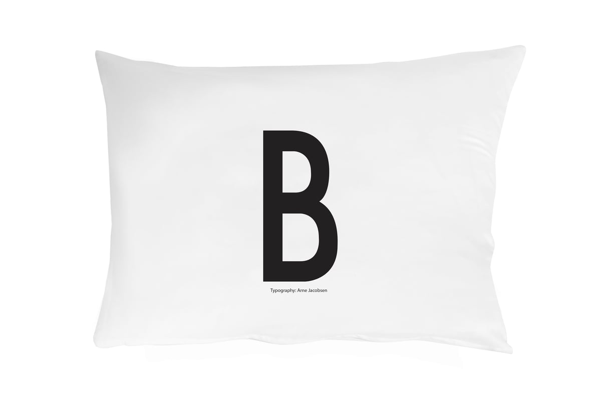 Design Letters pillow case 70x50 cm B | Scandinavian Design | Pillow cases | White