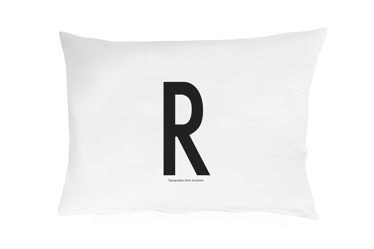 Design Letters pillow case 70x50 cm R | Scandinavian Design | Pillow cases | White