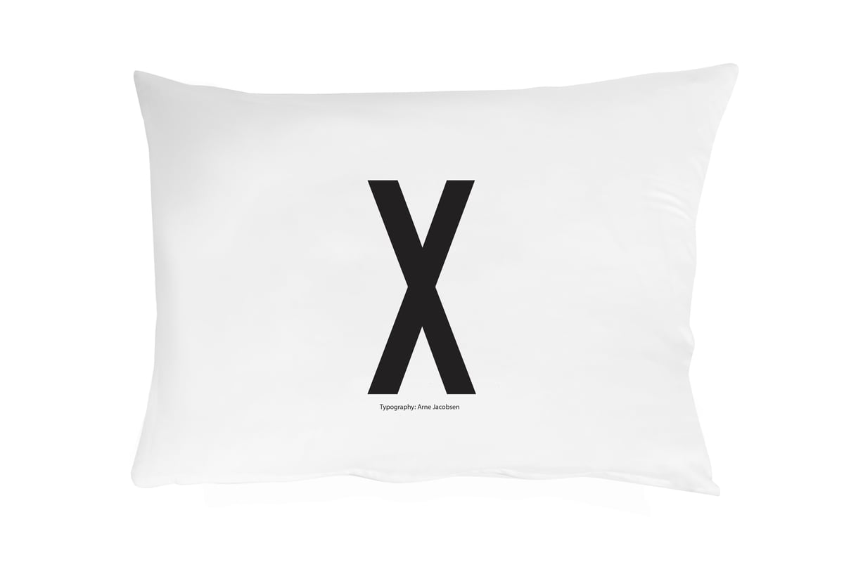Design Letters pillow case 70x50 cm X | Scandinavian Design | Pillow cases | White