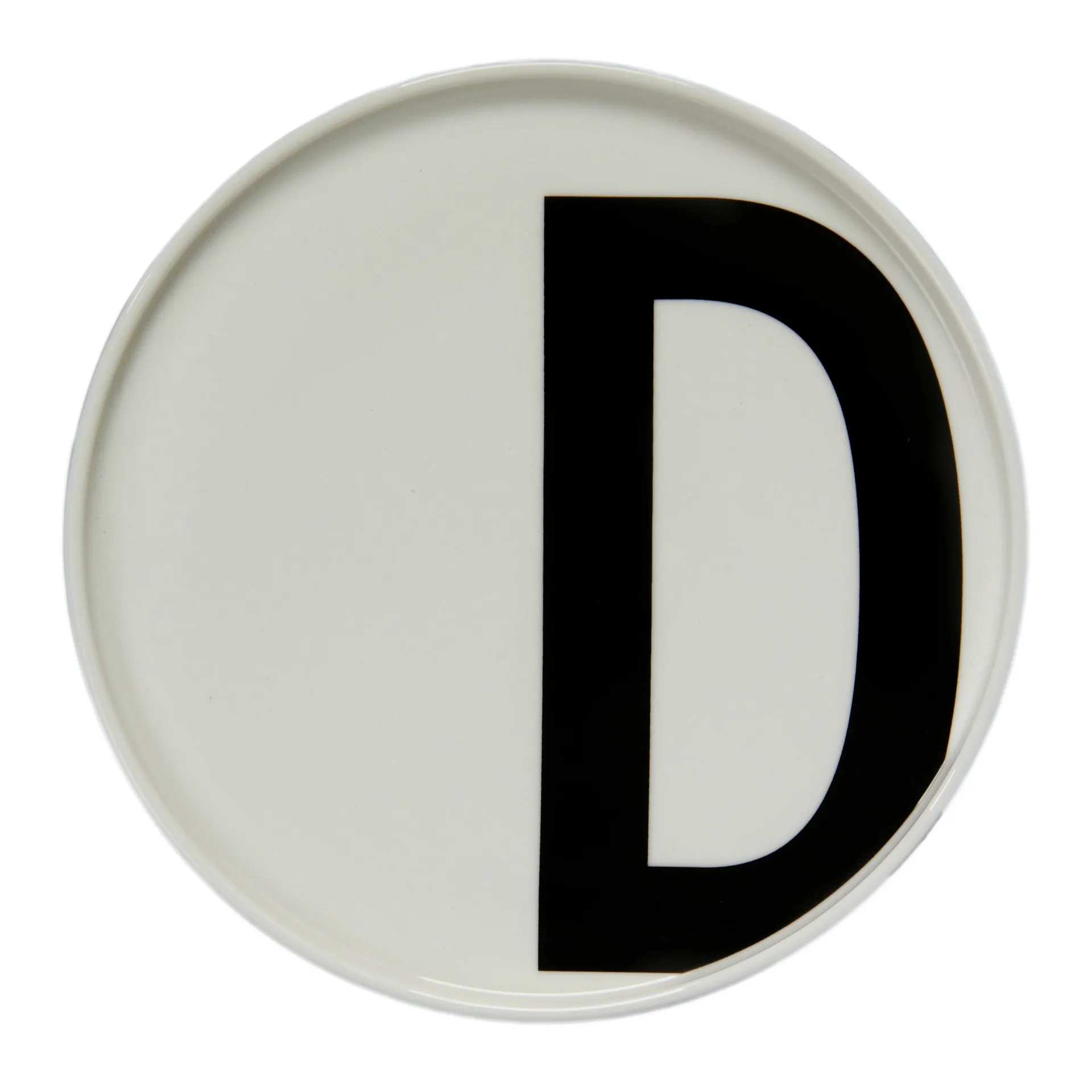 Design Letters plate, D Design Letters