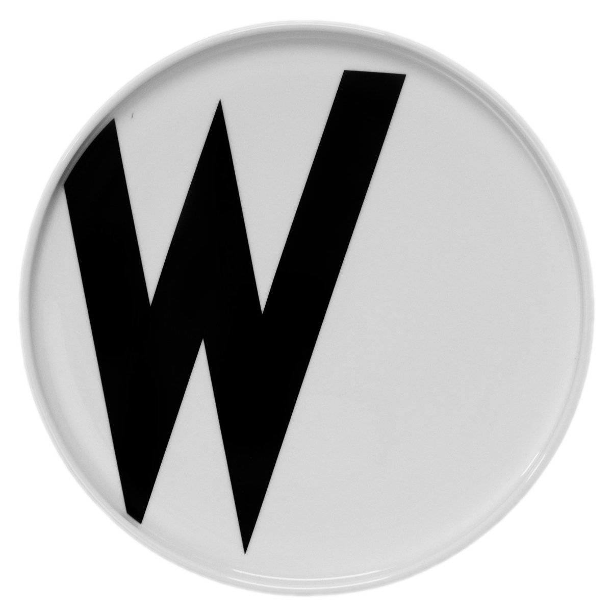 Design Letters plate W | Scandinavian Design | Small plates & side plates | White