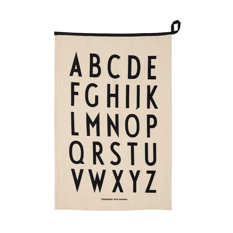Design Letters Premium classic kitchen towel 50x70cm, ABC-black Design Letters