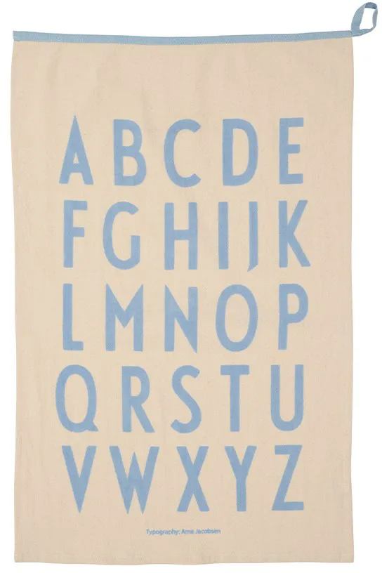 Design Letters Premium classic kitchen towel 50x70cm, ABC-blue Design Letters