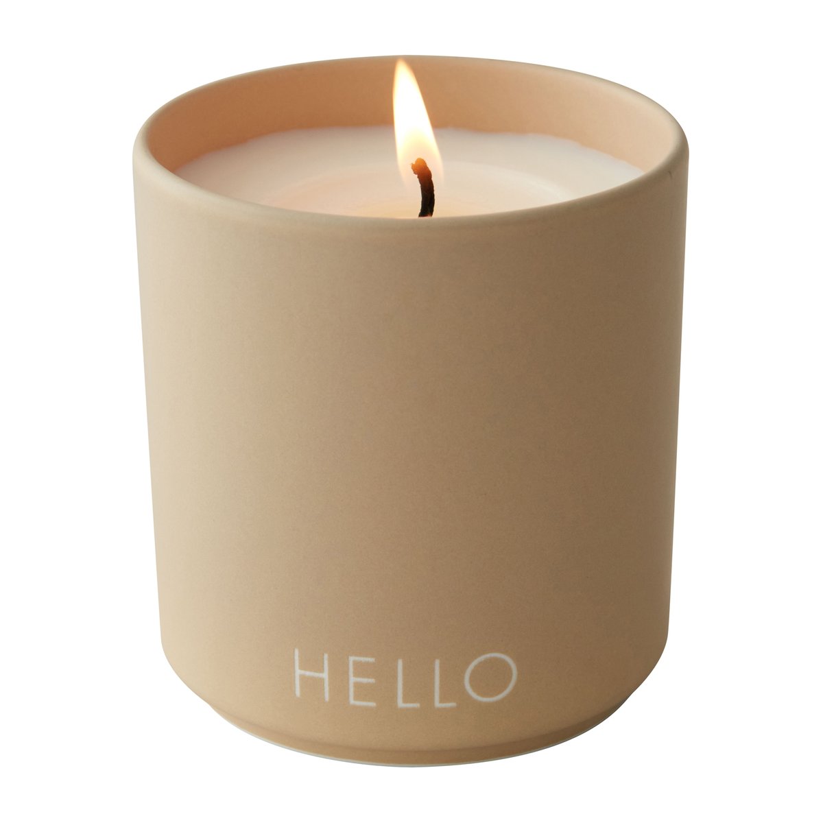 Design Letters scented cande o8 cm Hello-beige | Scandinavian Design | Scented candles & diffusers | Beige