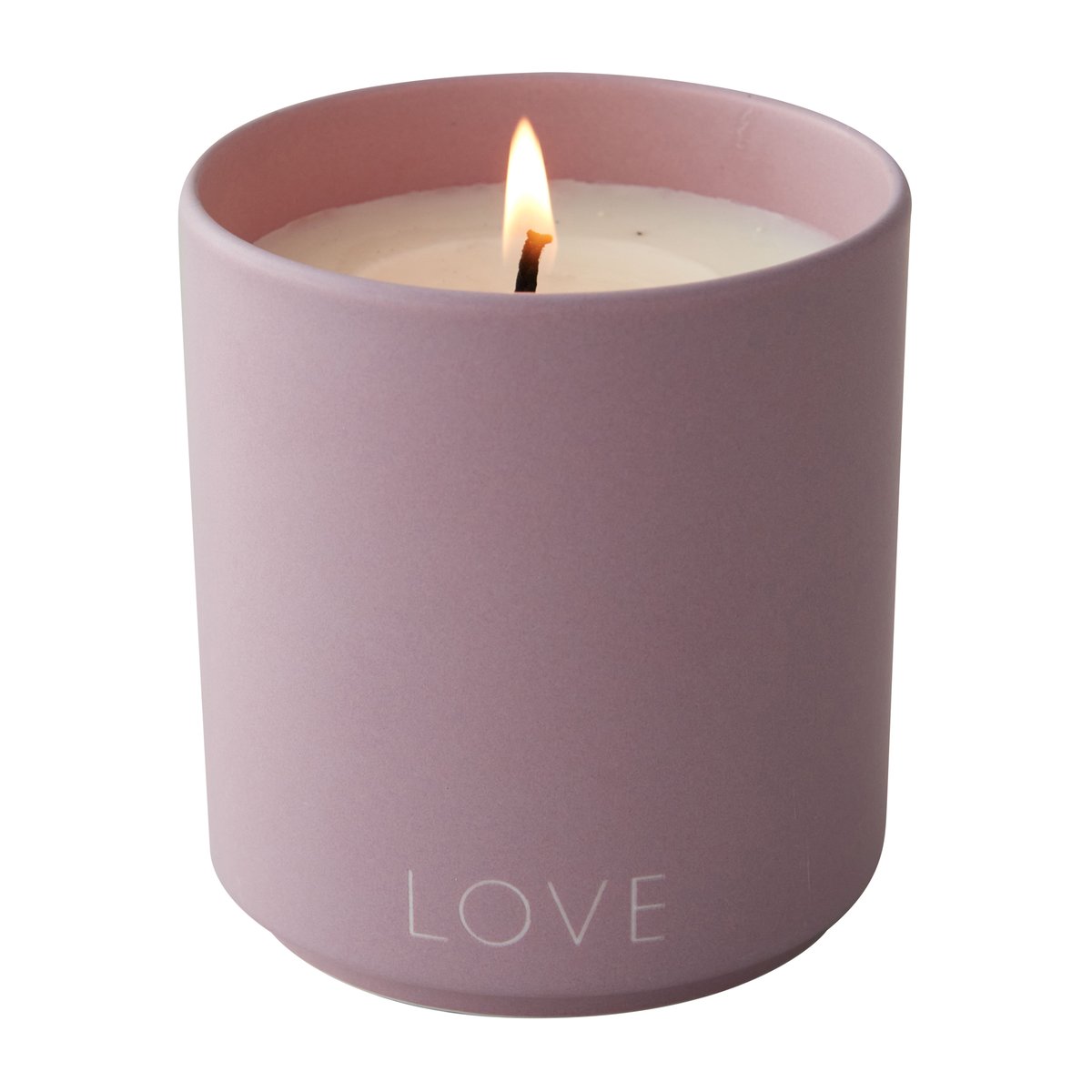 Design Letters scented cande o8 cm Love-lavender | Scandinavian Design | Scented candles & diffusers | Purple