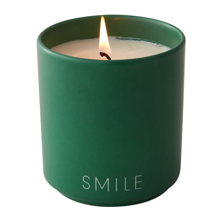 Design Letters scented cande Ø8 cm - Smile-grass green - Design Letters