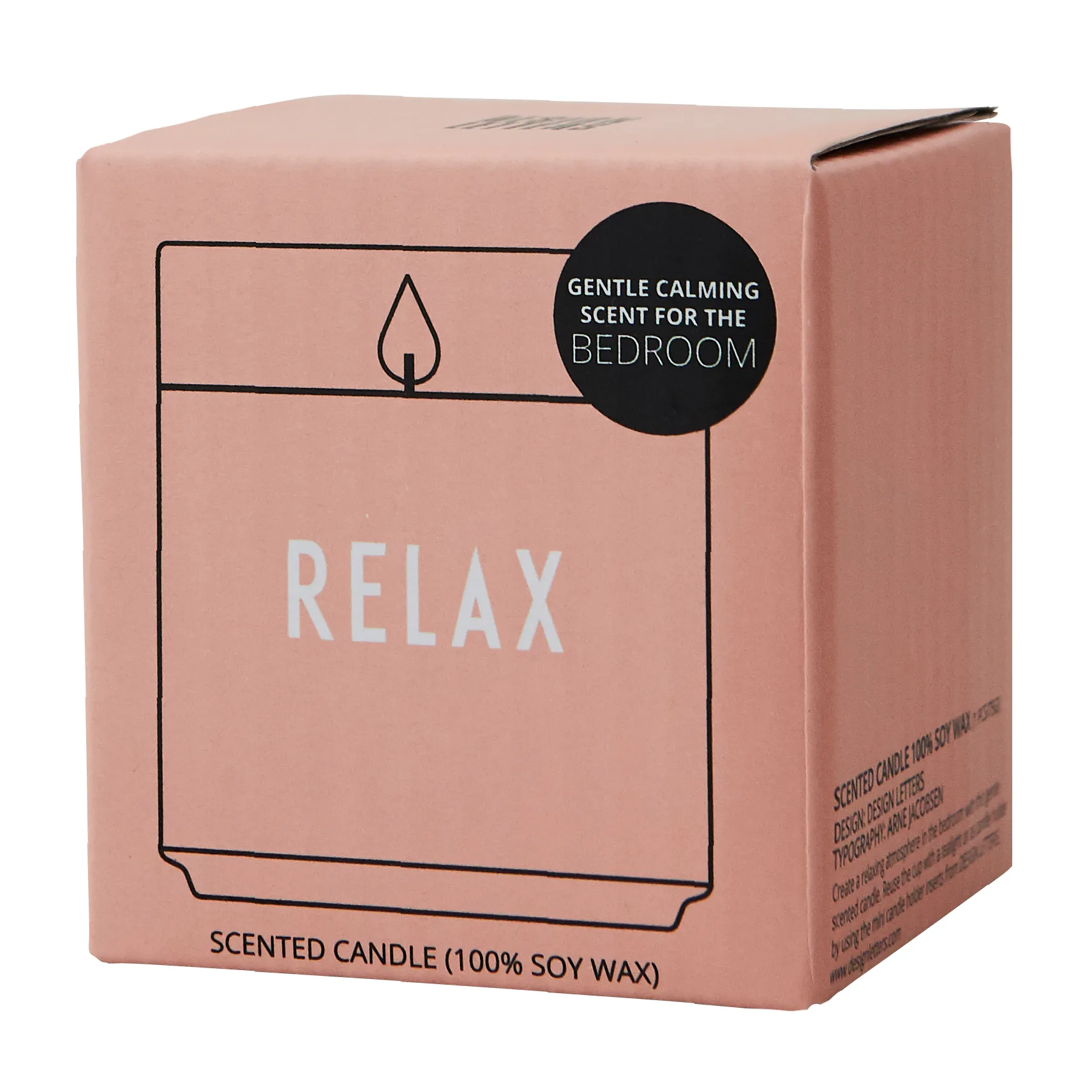Design Letters scented candle Ø5.5 cm, Relax-nude Design Letters