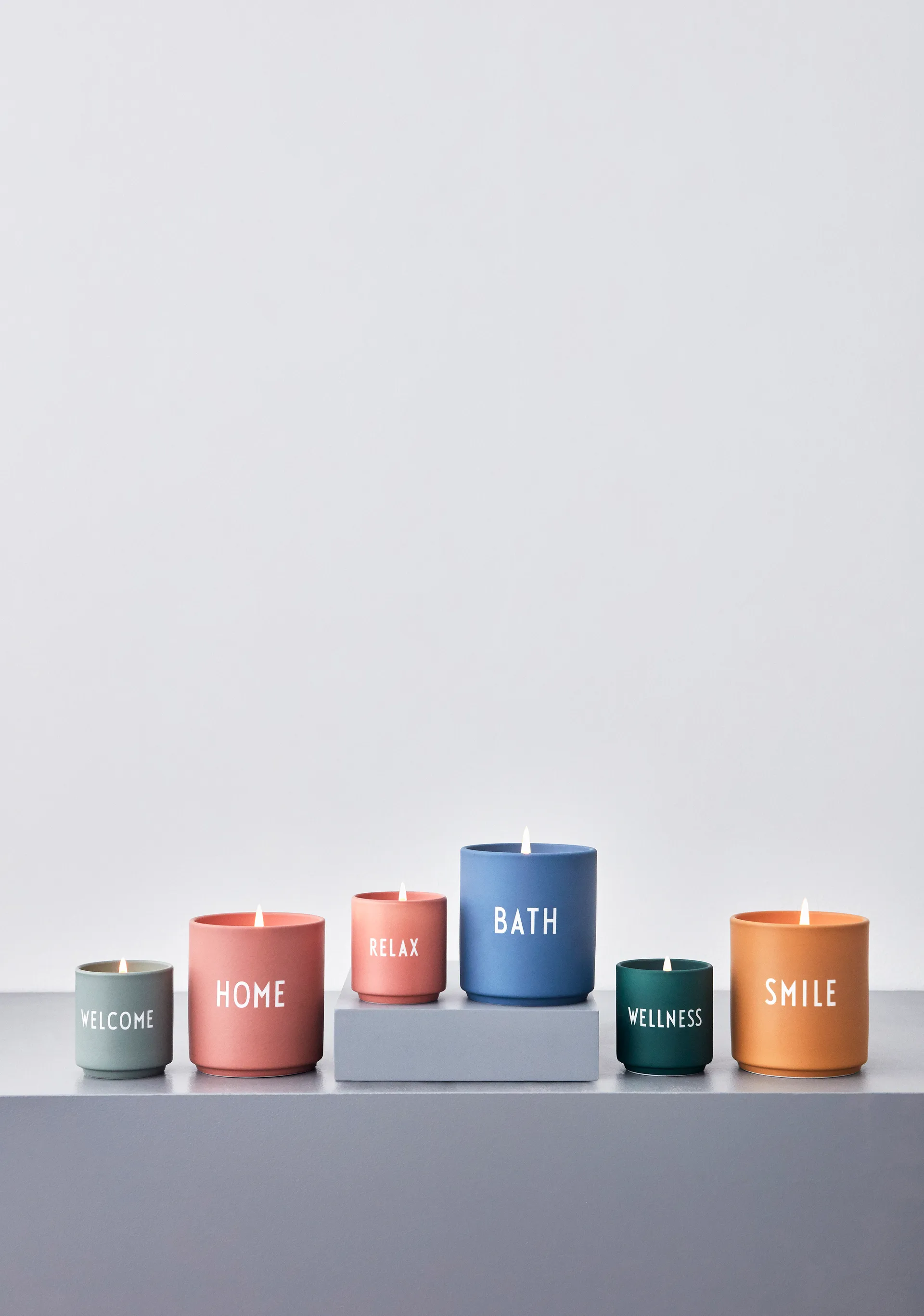 Design Letters scented candle Ø5.5 cm, Relax-nude Design Letters