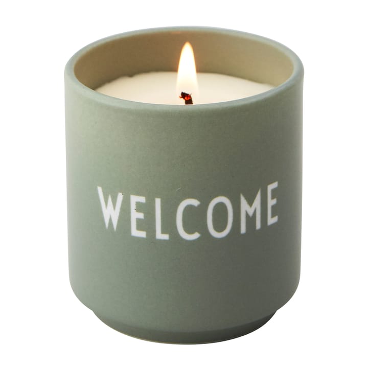Design Letters scented candle Ø5.5 cm - Welcome-green - Design Letters