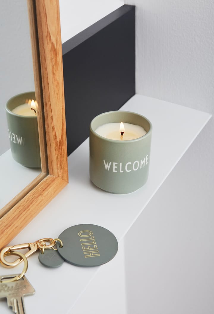 Design Letters scented candle Ø5.5 cm - Welcome-green - Design Letters