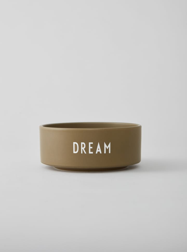 Design Letters snack bowl Ø12 cm - Dream-olive green - Design Letters