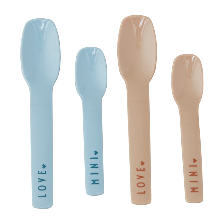 Design Letters spoon favourite mini 4 pieces - Light blue - Design Letters