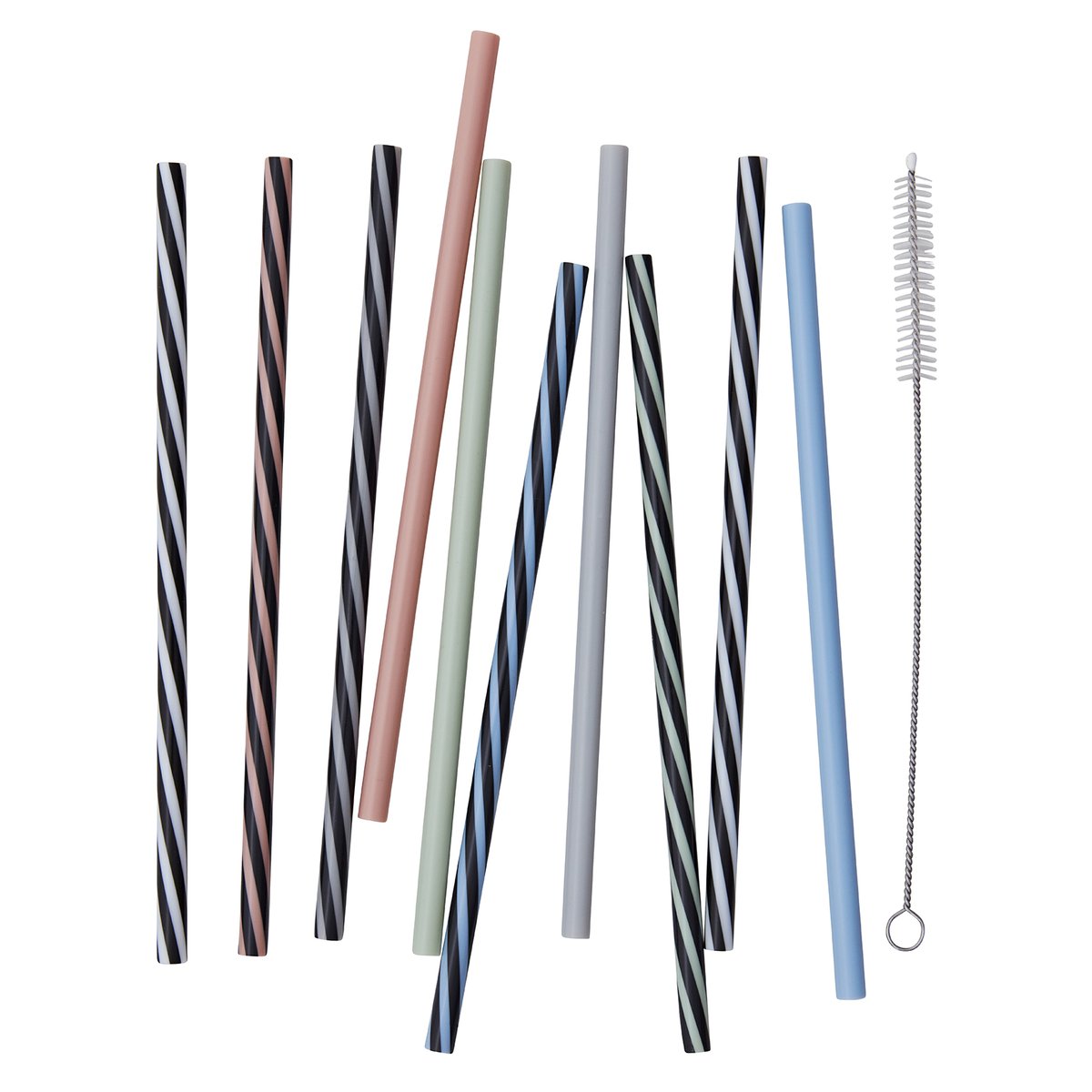 Design Letters straw 10-pack multi | Scandinavian Design | Children's tableware | Multi