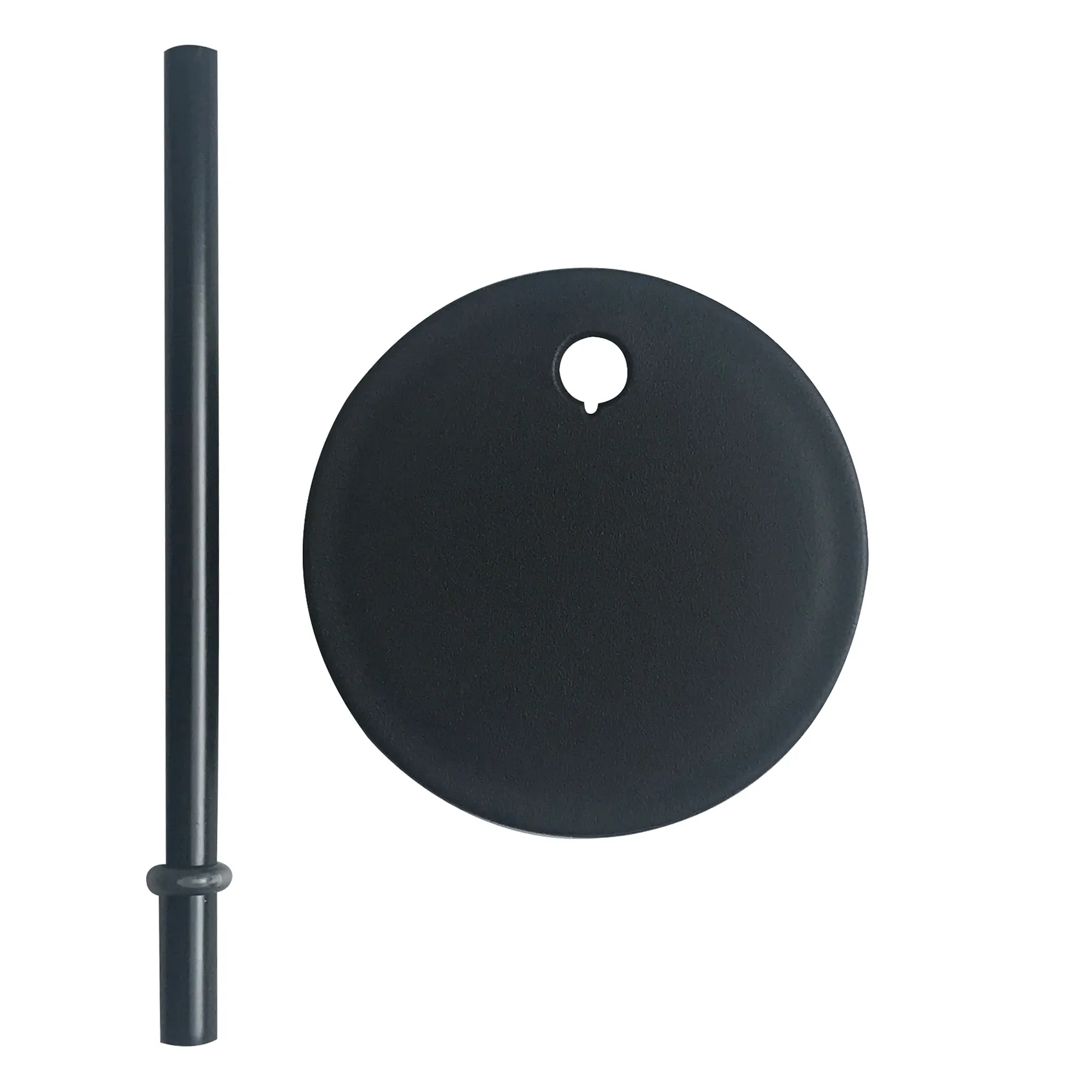 Design Letters straw with lid, Black Design Letters