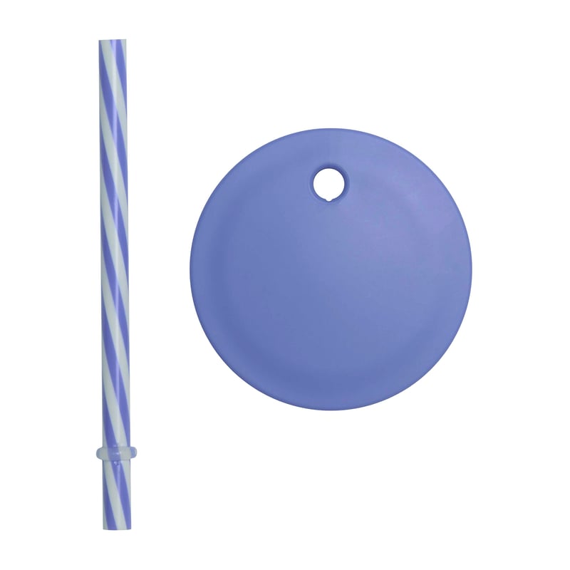Design Letters Design Letters straw with lid Blue