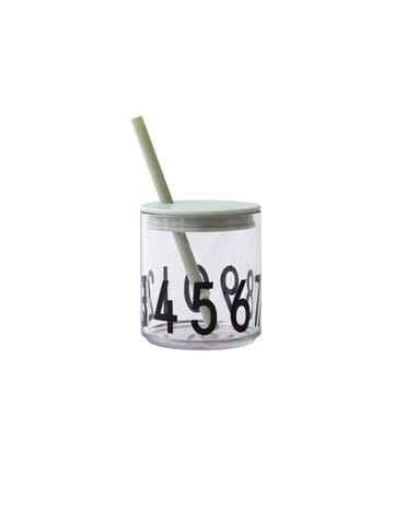 Design Letters straw with lid - Green - Design Letters