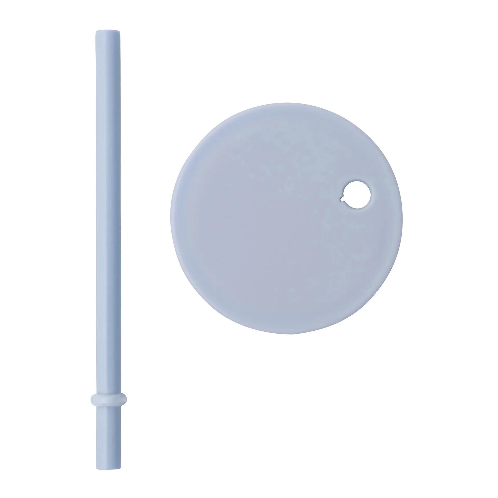 Design Letters straw with lid, light blue Design Letters