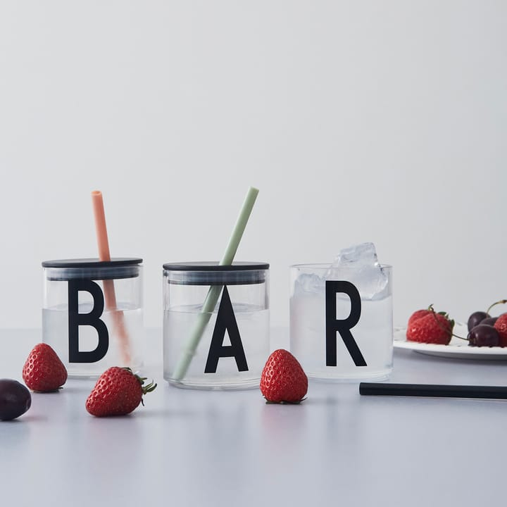 Design Letters straw with lid - Nude - Design Letters