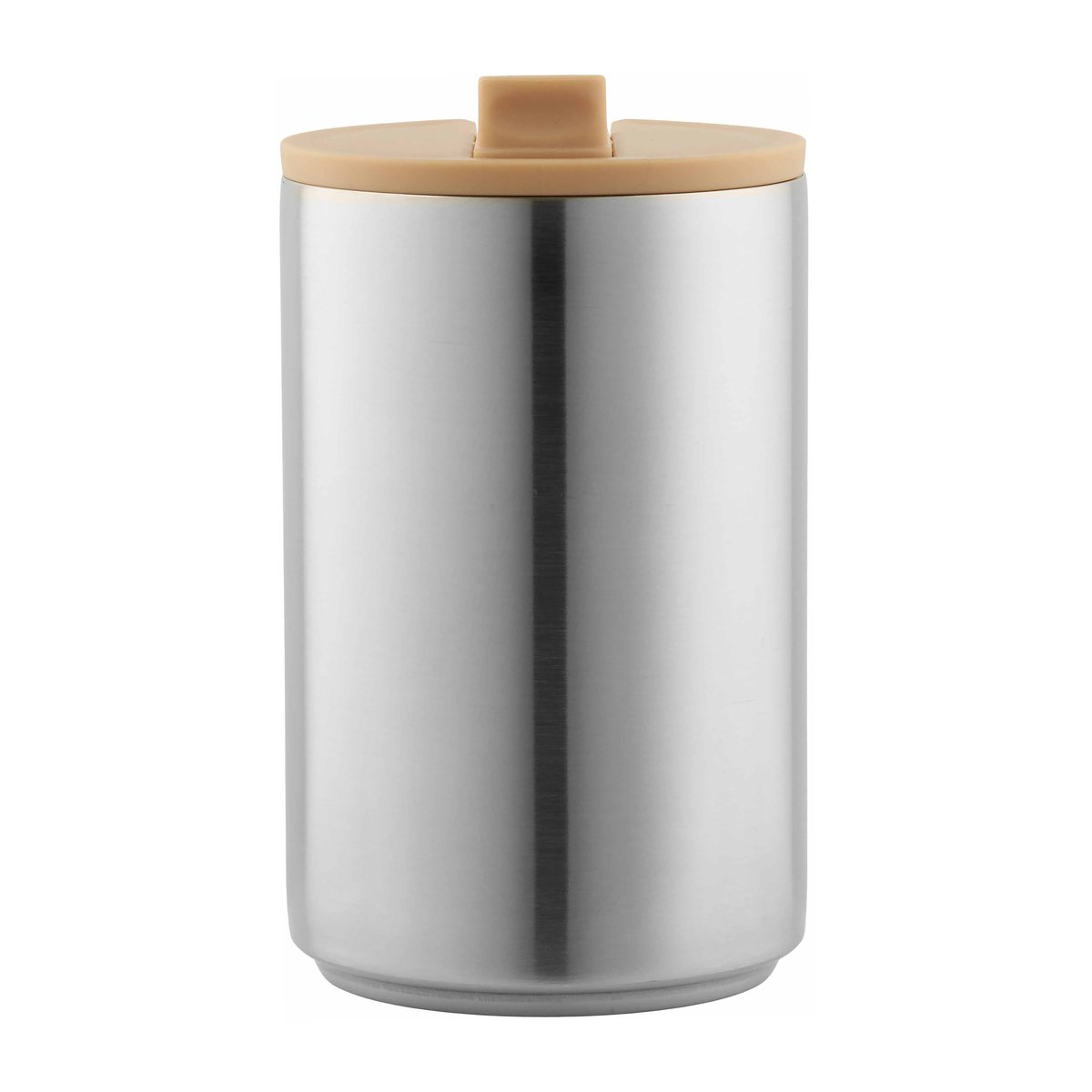 Design Letters thermal mug Brushed steel-beige | Scandinavian Design | Thermal flasks & travel mugs | Beige