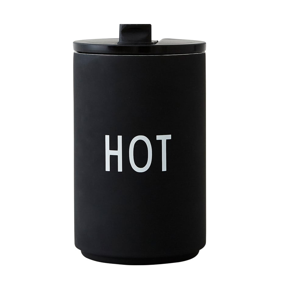 Design Letters thermal mug Hot | Scandinavian Design | Thermal flasks & travel mugs | Black