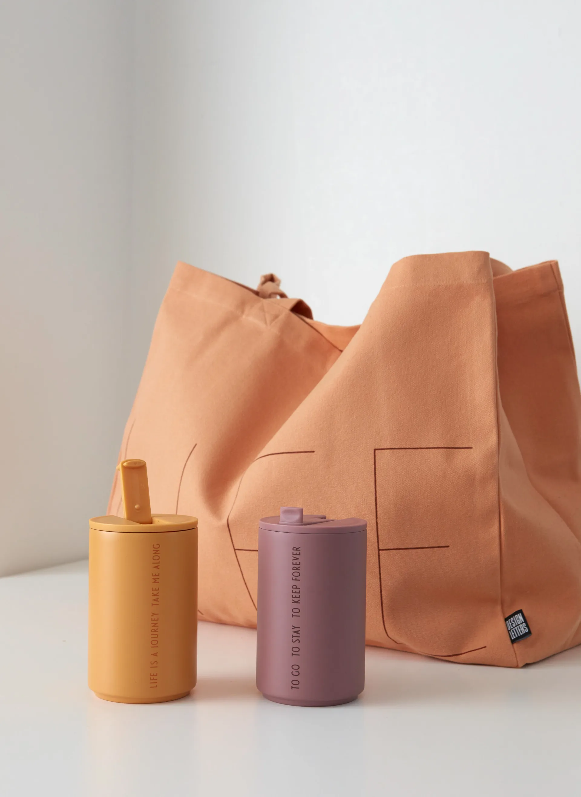 Design Letters thermal mug, Life-orange Design Letters