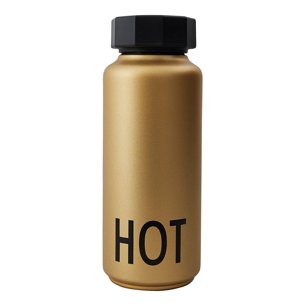 Design Letters thermos gold | Scandinavian Design | Water bottles | Gold-coloured