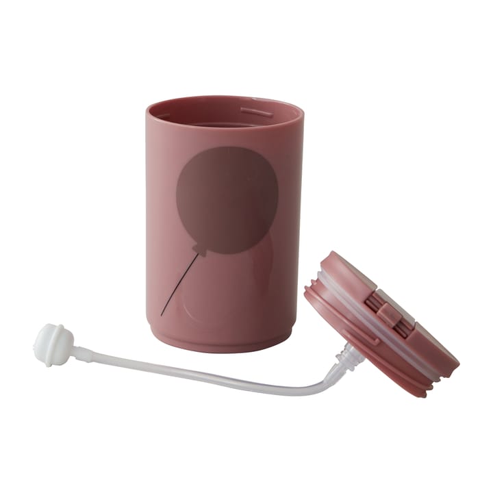 Design Letters thermos mug with straw 33 cl - Ash rose - Design Letters
