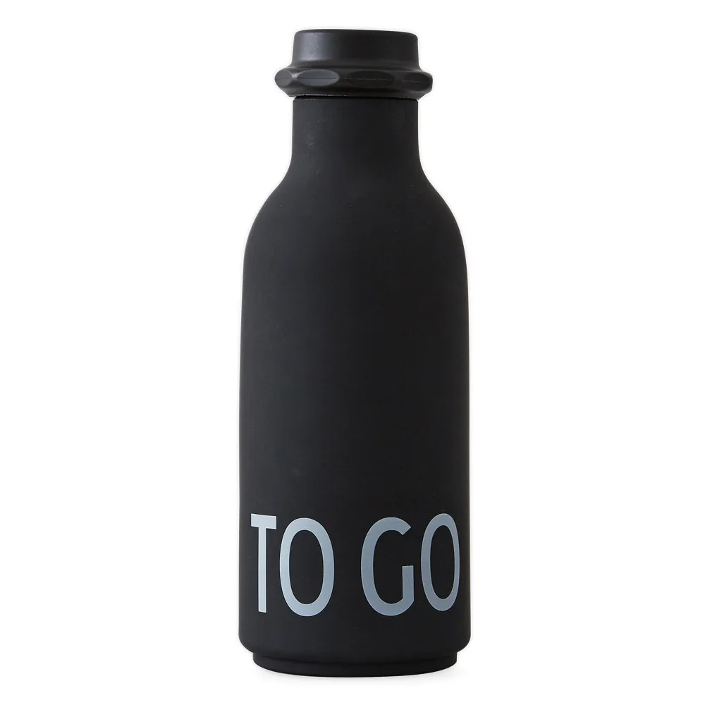 Design Letters TO GO bottle, black Design Letters