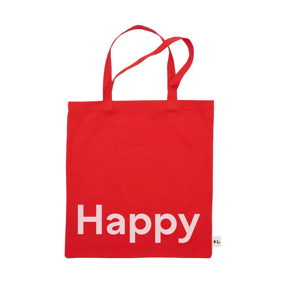 Design Letters Tote bag, Happy-red Design Letters
