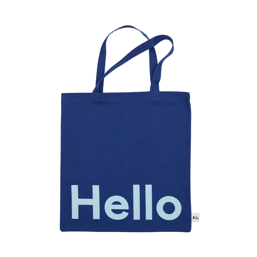 Design Letters Design Letters Tote bag Hello-dark blue