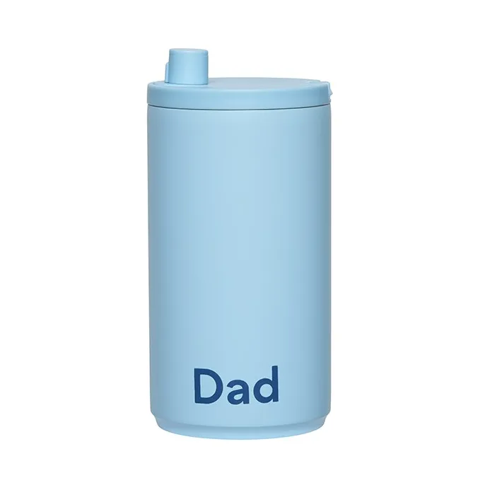 Design Letters travel mug 35 cl Dad-Light blue | Scandinavian Design | Thermal flasks & travel mugs | Blue